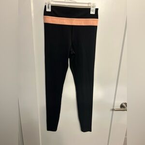 Like New Zyia Active Black and Peach Light n Tight High Rise Leggings